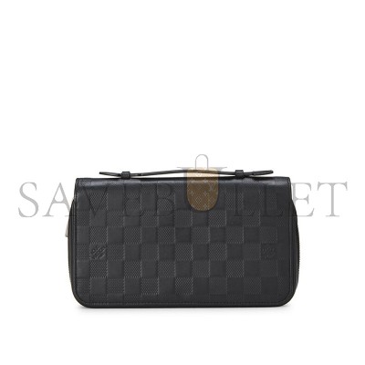 LOUIS VUITTON BLACK DAMIER INFINI ZIPPY XL M61254 (22*13.5*4cm) 